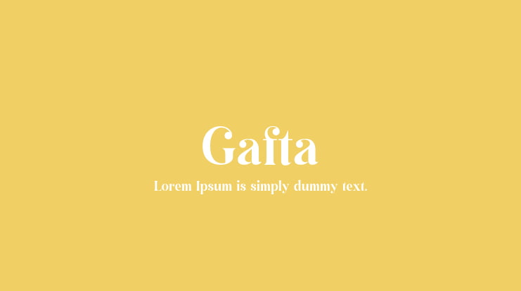 Gafta Font