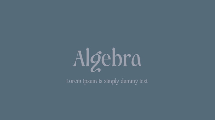 Algebra Font