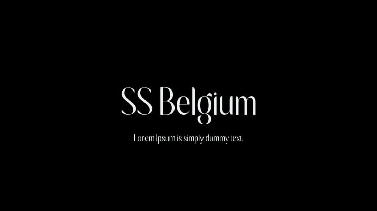 SS Belgium Font