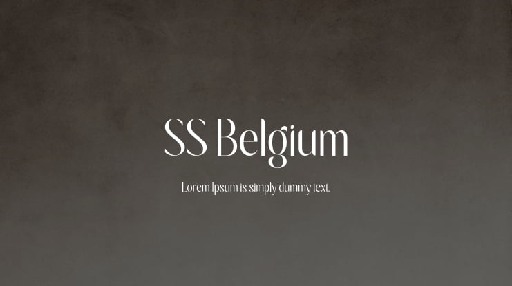 SS Belgium Font