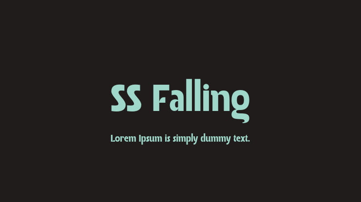 SS Falling Font