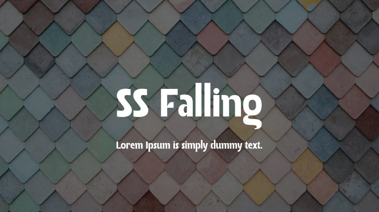 SS Falling Font