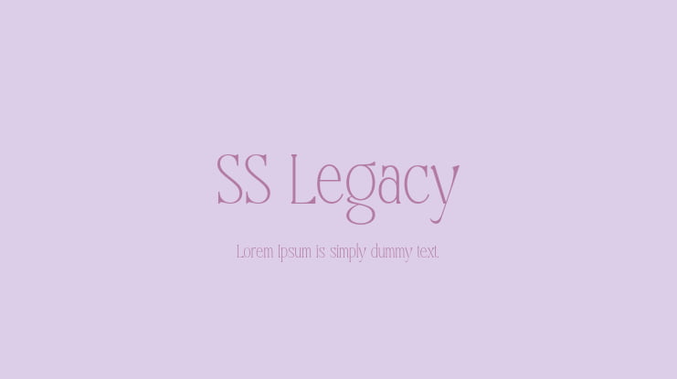 SS Legacy Font