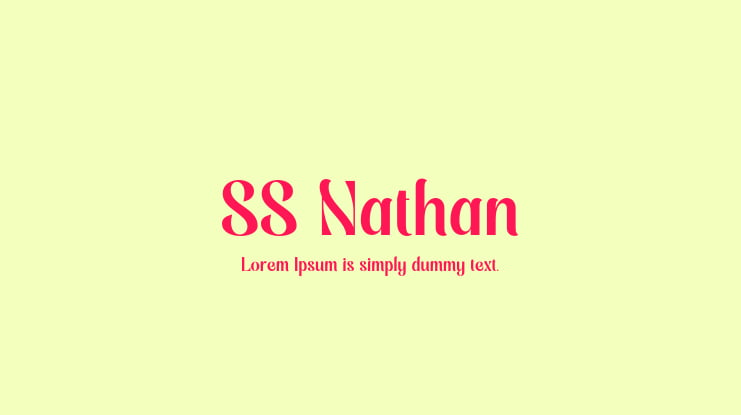 SS Nathan Font