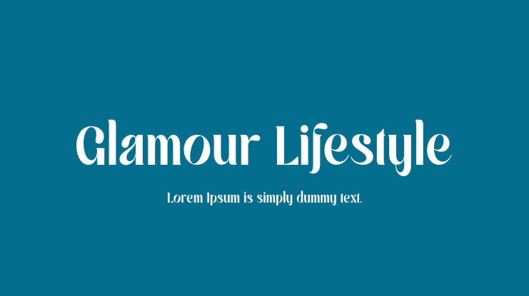 Glamour Lifestyle Font