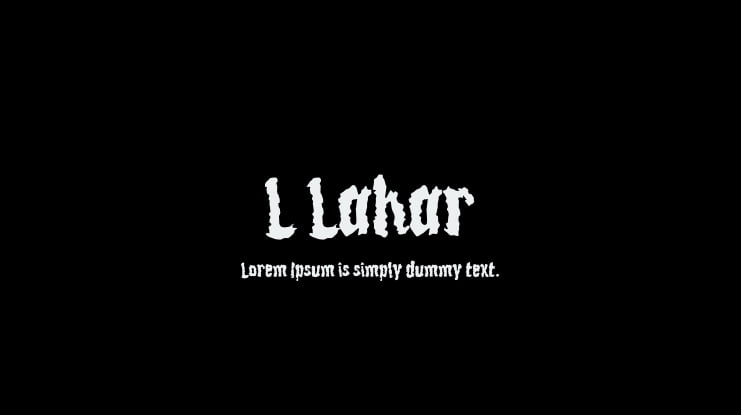 L Lahar Font