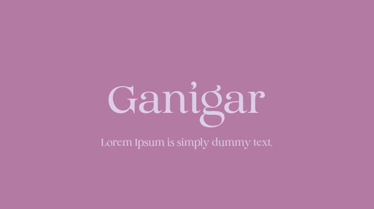 Ganigar Font