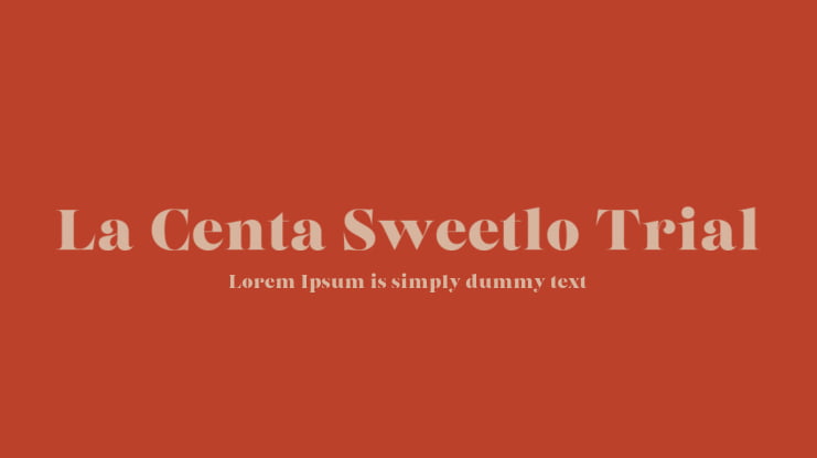 La Centa Sweetlo Trial Font