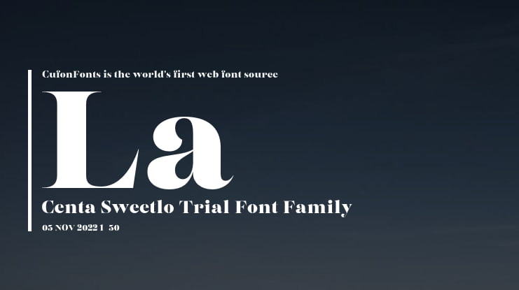 La Centa Sweetlo Trial Font