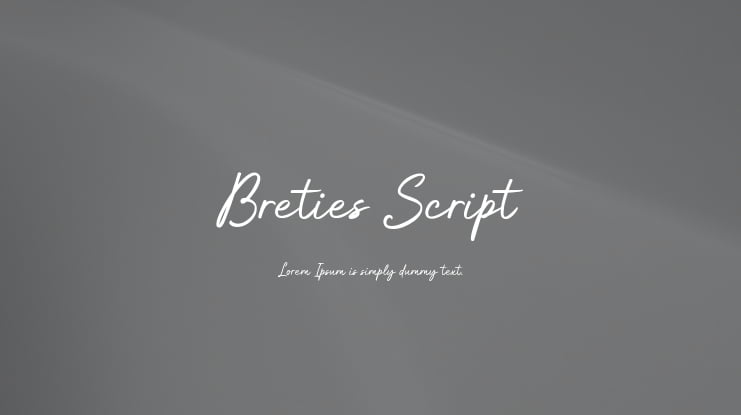 Breties Script Font