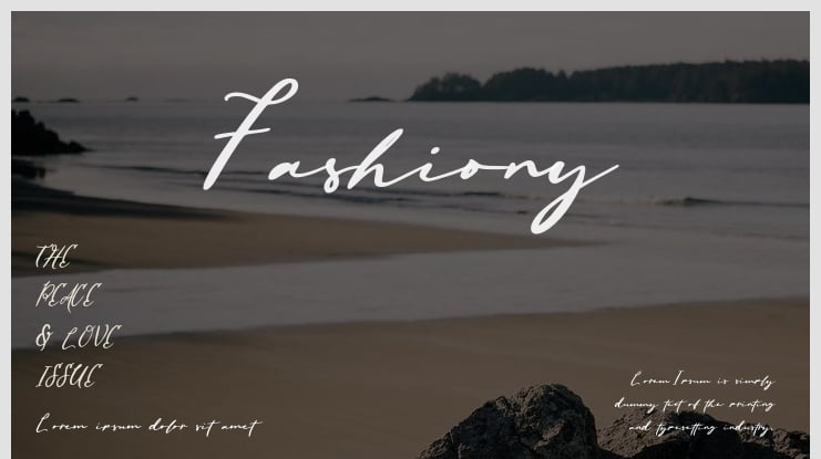 Fashiony Font