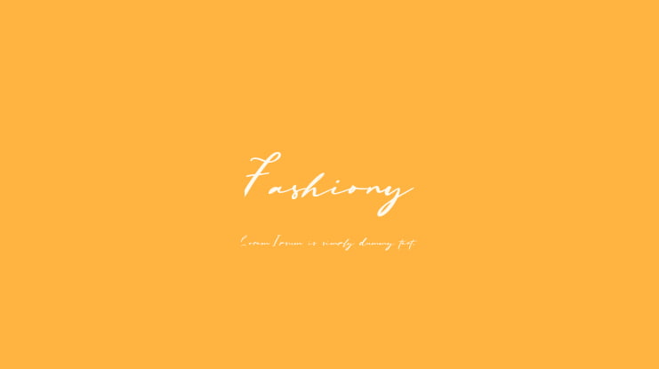 Fashiony Font