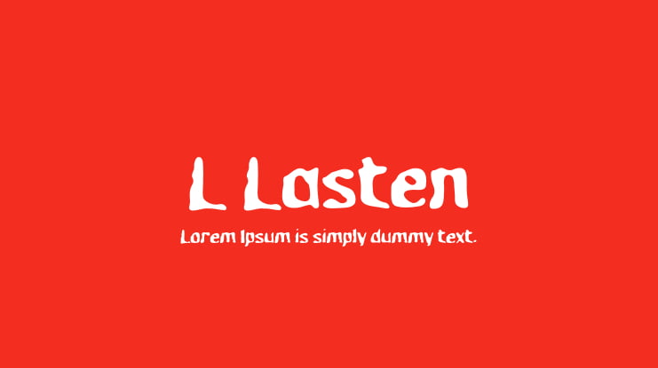 L Lasten Font