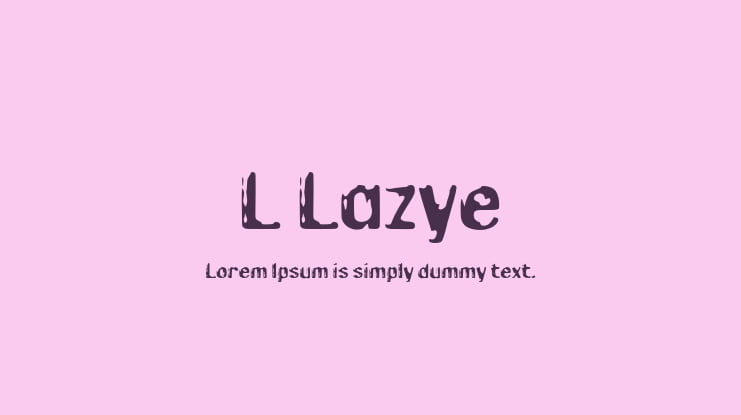 L Lazye Font