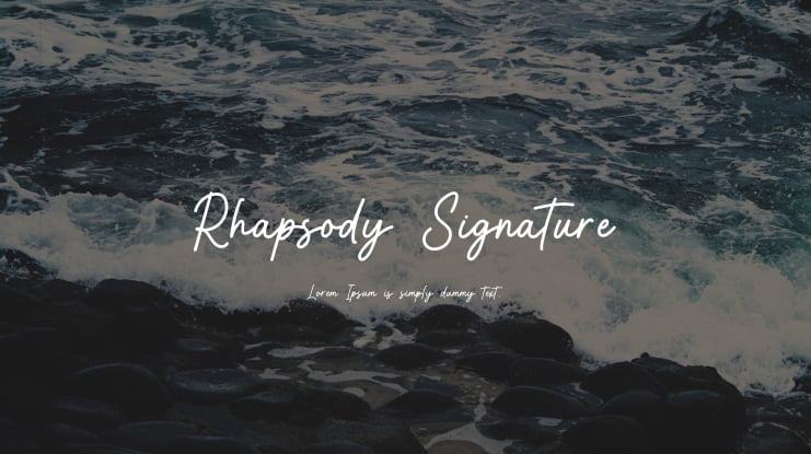 Rhapsody Signature Font