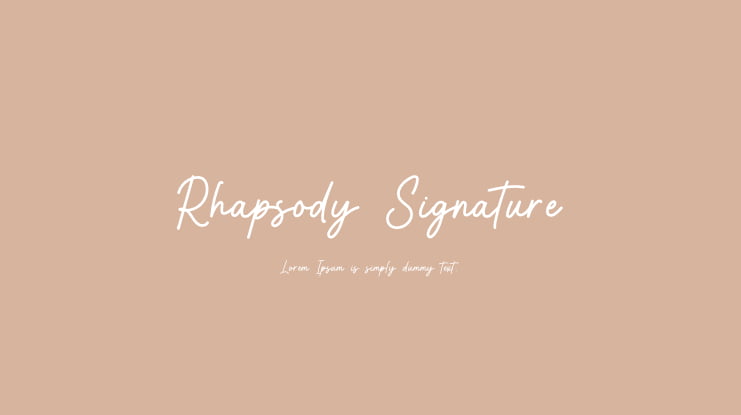 Rhapsody Signature Font