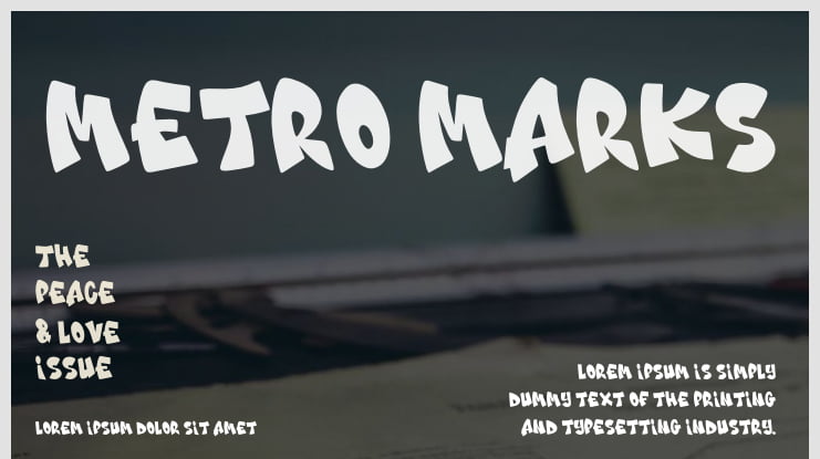 Metro Marks Font