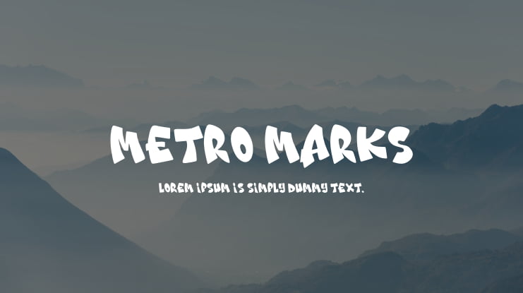 Metro Marks Font