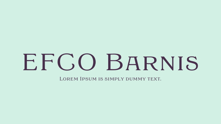 EFCO Barnis Font Family