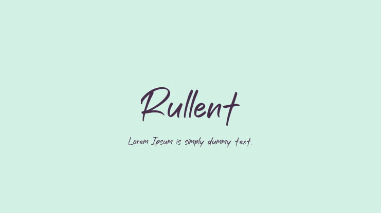 Rullent Font