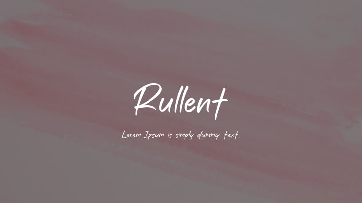 Rullent Font