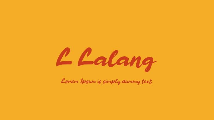 L Lalang Font