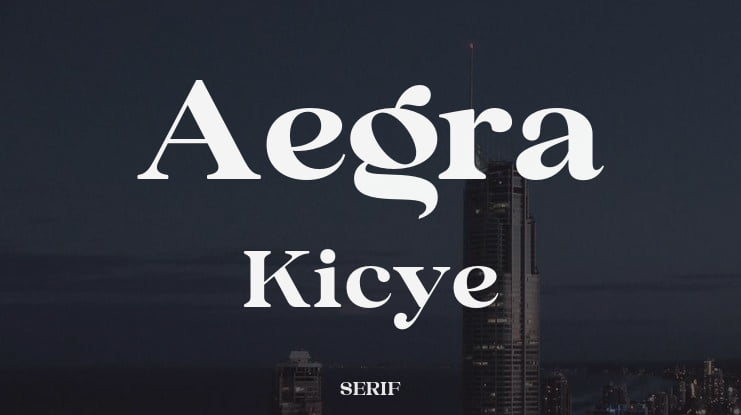 Aegra Kicye Font