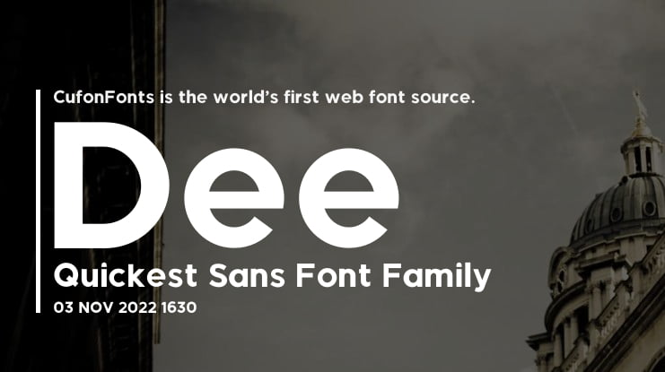 Dee Quickest Sans Font