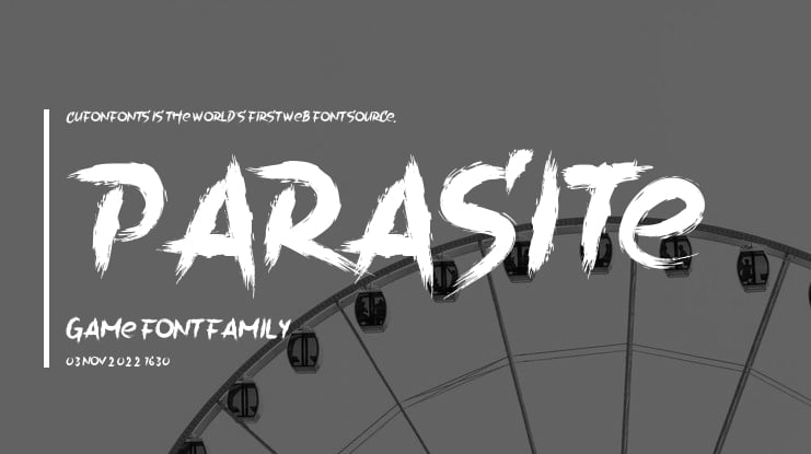 Parasite  Game Font