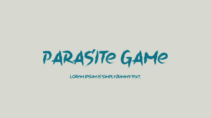 Parasite  Game Font