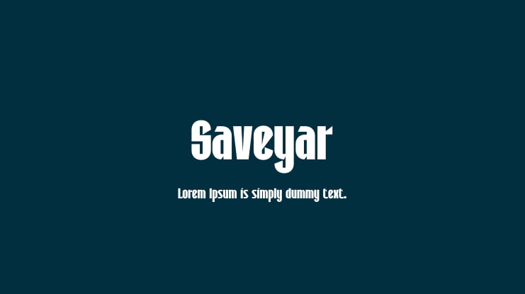 Saveyar Font