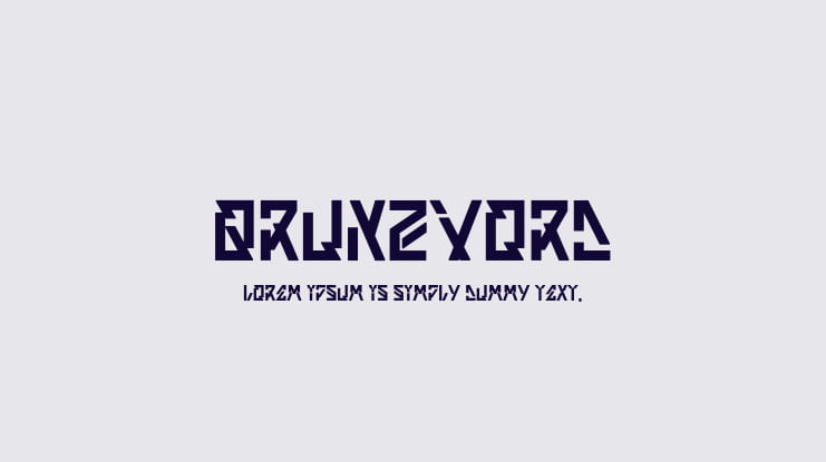 Qrunzvord Font