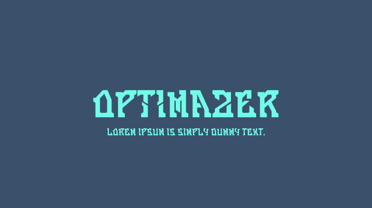 Optimazer Font