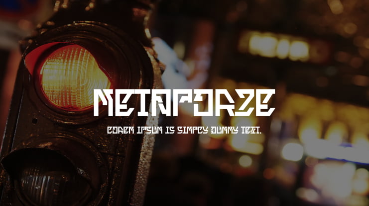 Metaporze Font