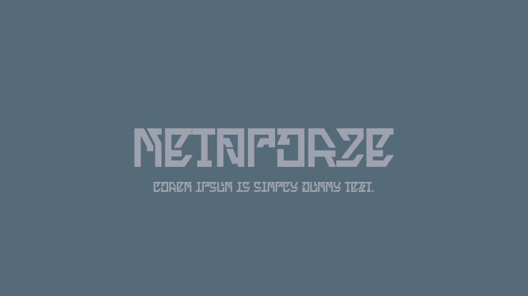 Metaporze Font