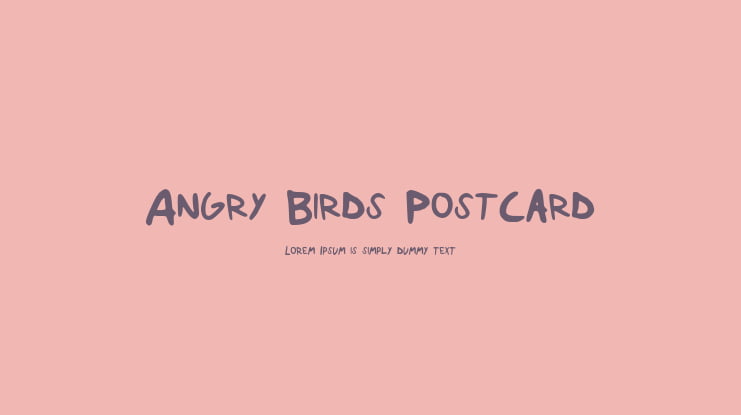 Angry Birds Postcard Font