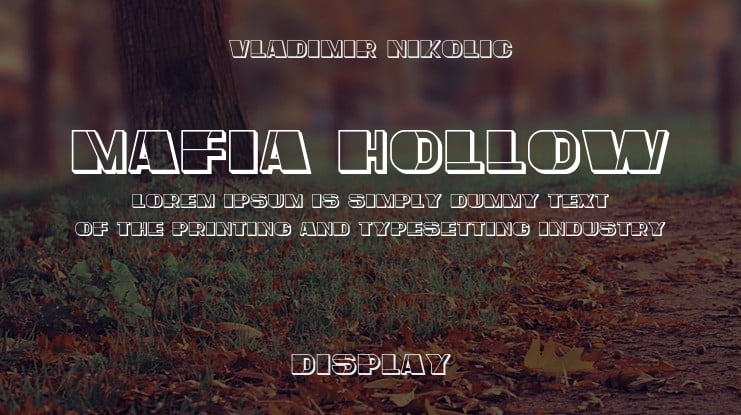 Mafia Hollow Font Family