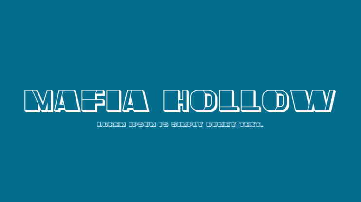 Mafia Hollow Font Family