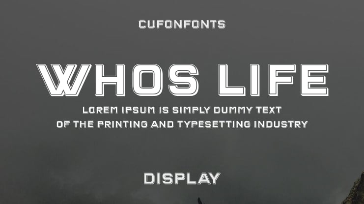 Whos Life Font