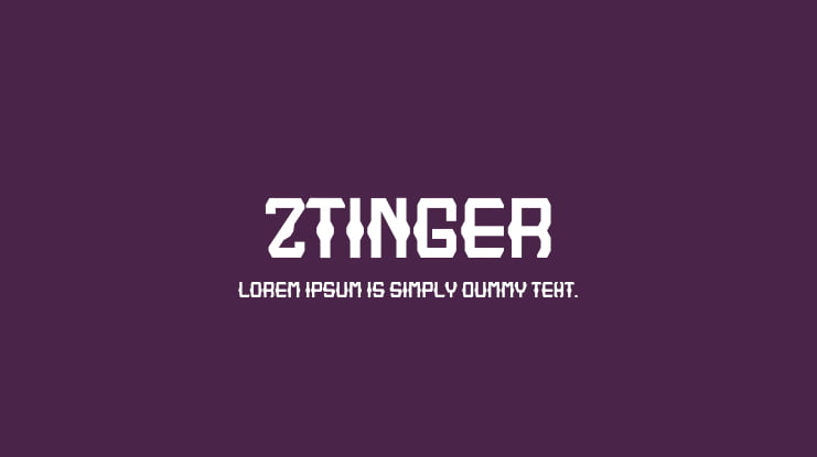 Ztinger Font