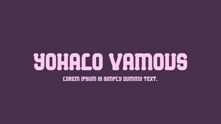 Yohalo Vamous Font