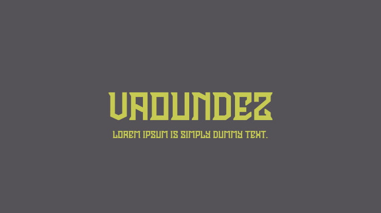 Vaoundez Font