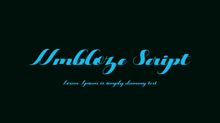 Umbloze Script Font