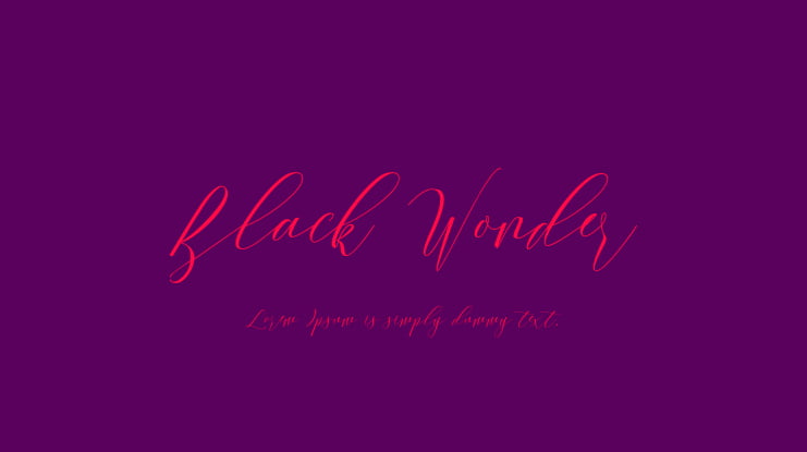 Black Wonder Font