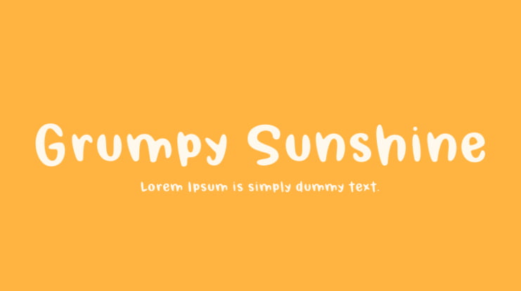 Grumpy Sunshine Font