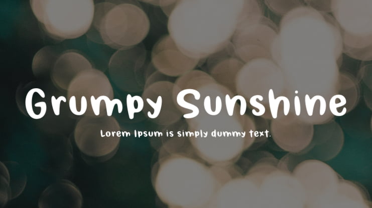 Grumpy Sunshine Font