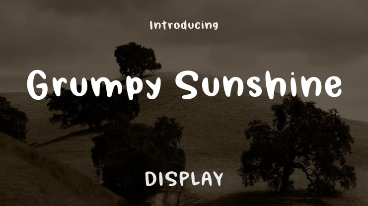 Grumpy Sunshine Font