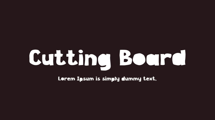 Cutting Board Font