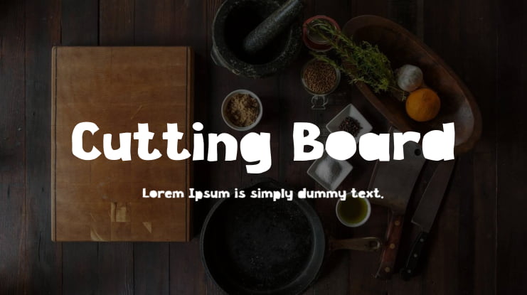 Cutting Board Font