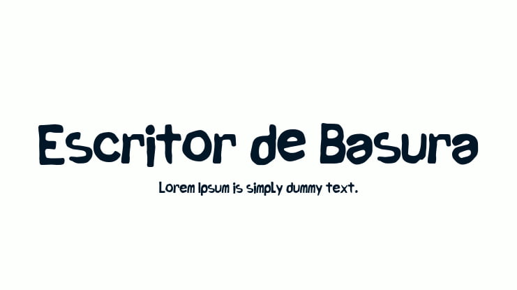 Escritor de Basura Font